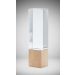 1290B Crystal/Timber Rectangular Prism-Light Timber 22cm