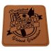 LEC21 Leatherette Coaster Rawhide