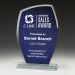 CB240 Crescent Blue Crystal Award 24cm