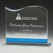 GB659M Blue Tidal Glass Award 18cm