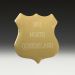 S2G Gold 30mmx31mm Engraved Aluminium Metal Shield