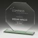 W521 Octagon Jade Glass Award 11cm
