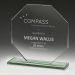 W523 Octagon Jade Glass Award 21cm