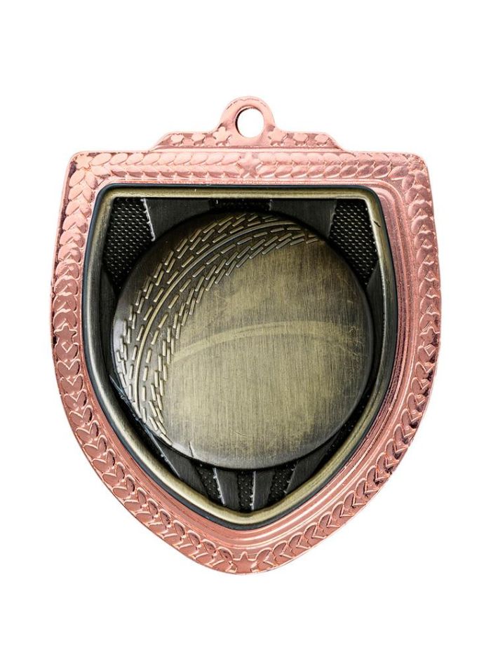 1067BVP-MS1B Shield Medal - Cricket Ball 8cm