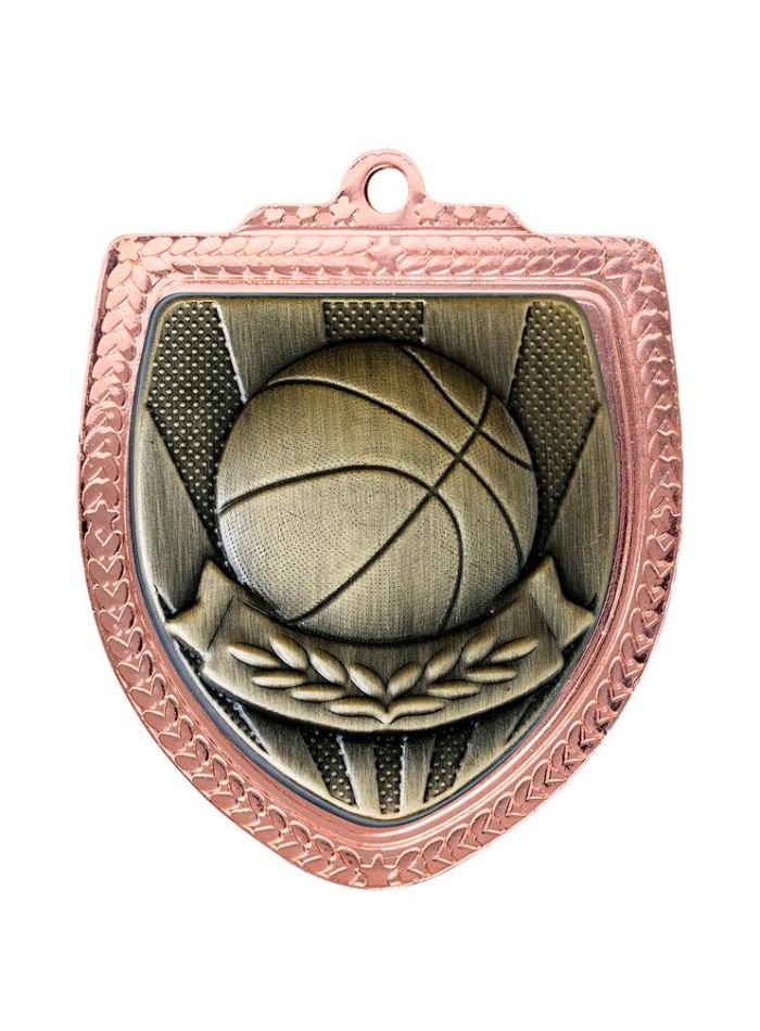 1067BVP-MS7B Shield Medal - Basketball 8cm