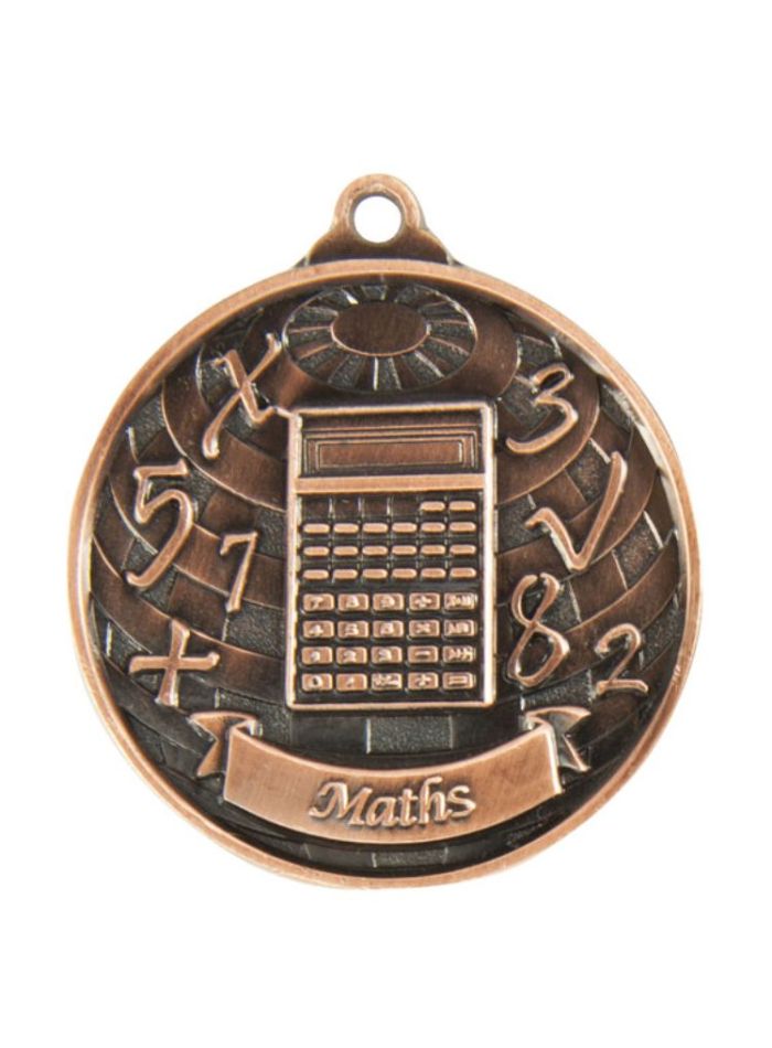 1073-40BR Global Medal-Maths 5cm