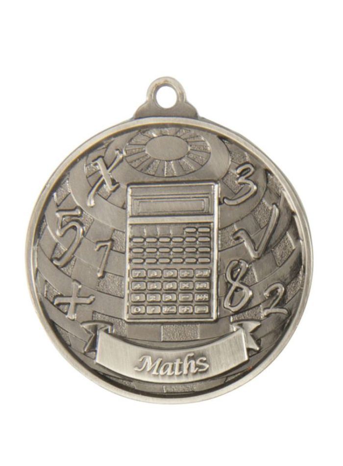 1073-40S Global Medal-Maths 5cm