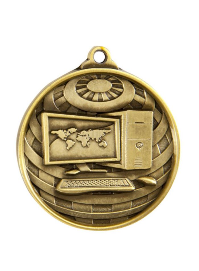 1073-42G Global Medal-Computers 5cm