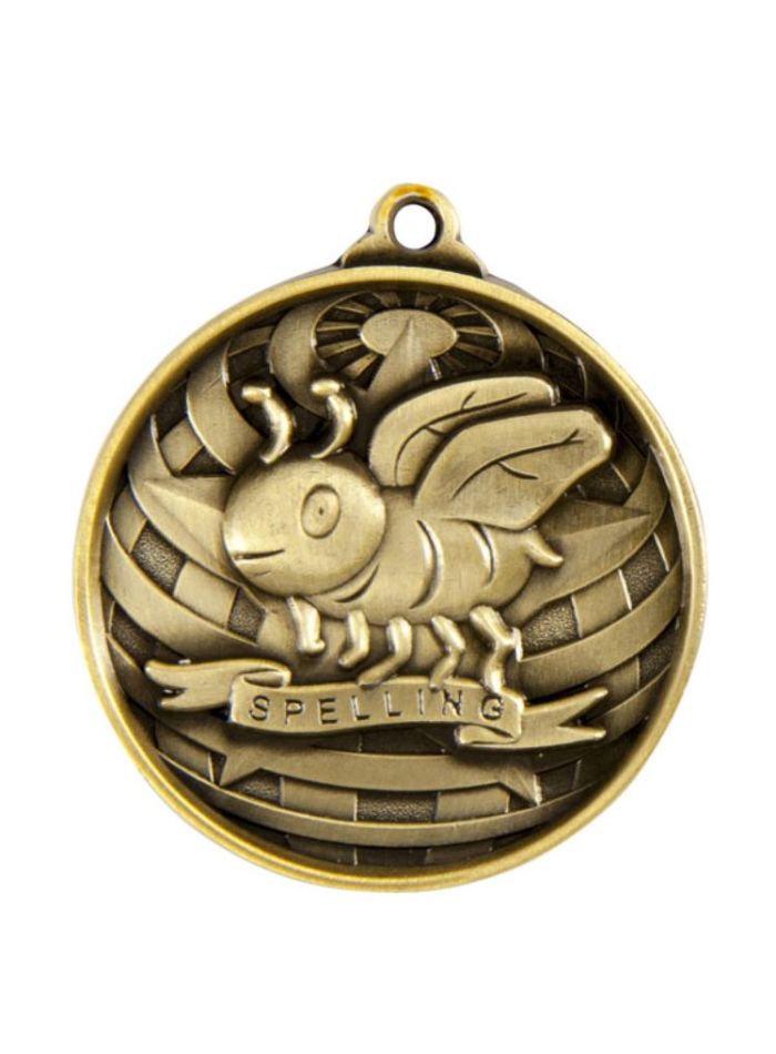 1073-50G Global Medal-Spelling 5cm