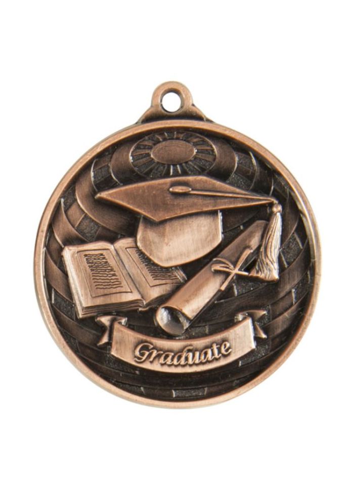 1073-52BR Global Medal-Graduate 5cm