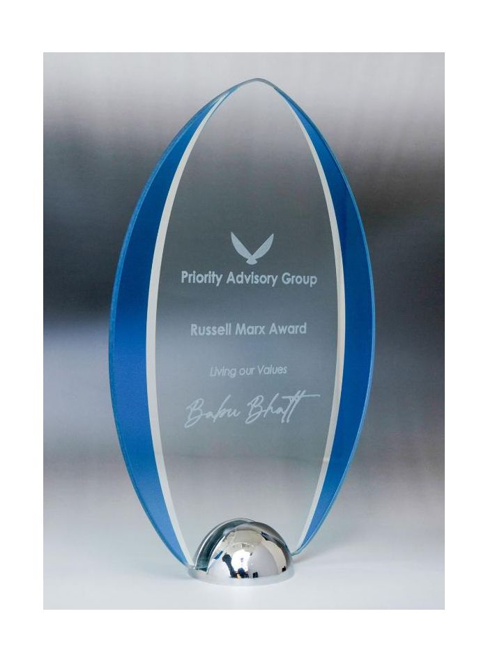 1293ABU Millenium Glass-Oval 16cm