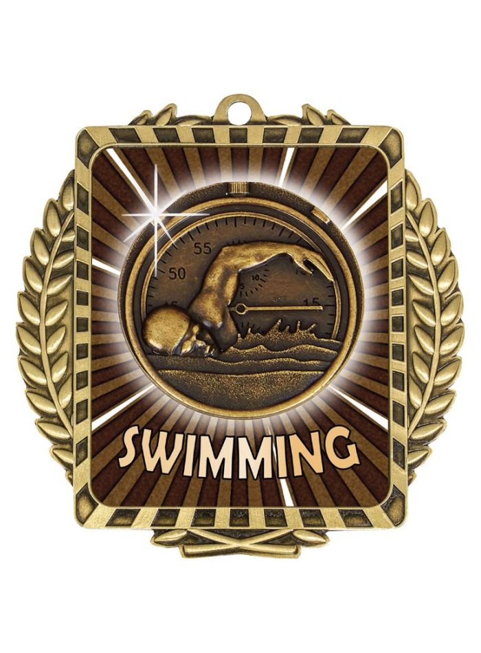 LWM002G Lynx Wreath Swimming Gold
