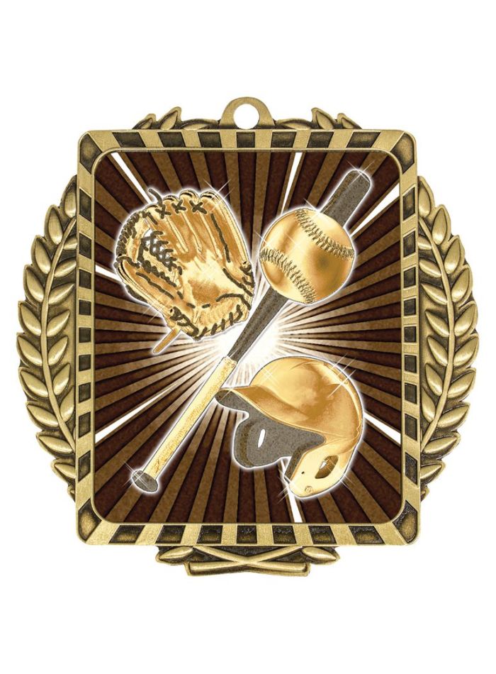 LWM033G Lynx Wreath Baseball Gold