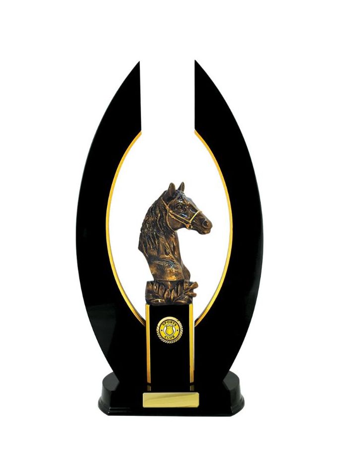 S24-15003DK Timber Buildup Horses 44cm