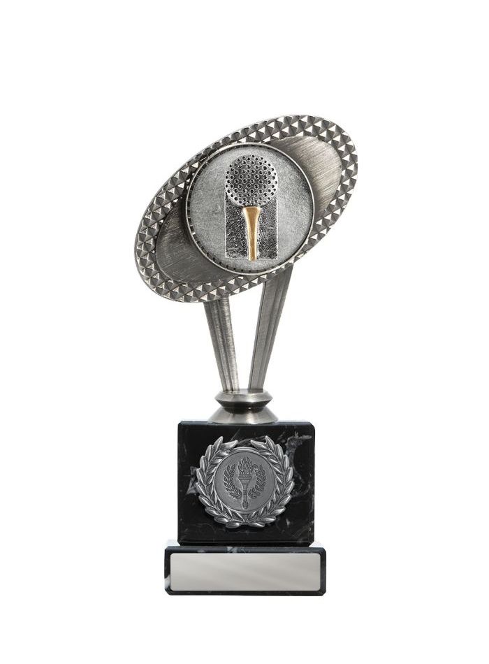W22-8808 Metal Golf Theme on Column 20cm