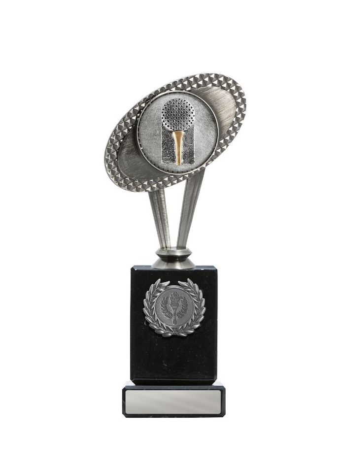 W22-8809 Metal Golf Theme on Column 22.5cm