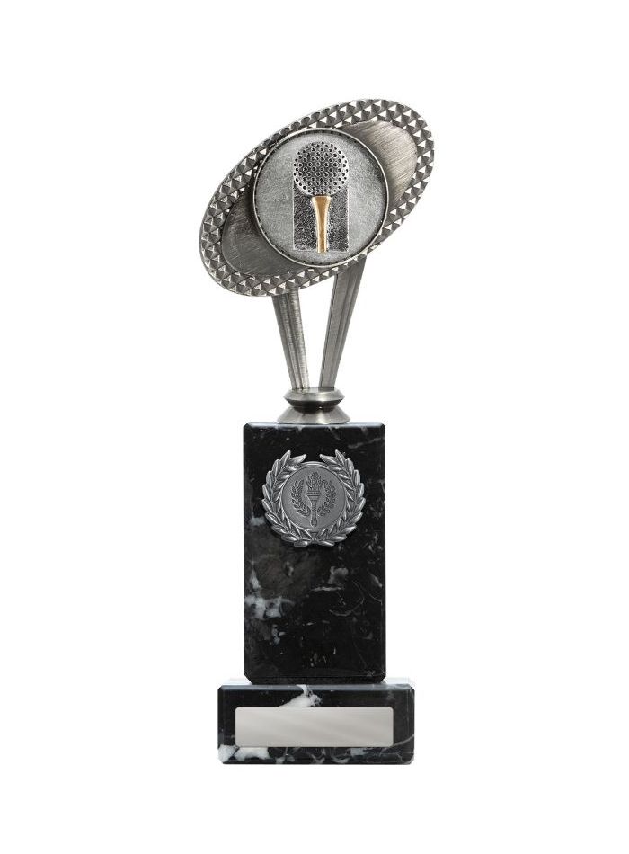 W22-8810 Metal Golf Theme on Column 25cm