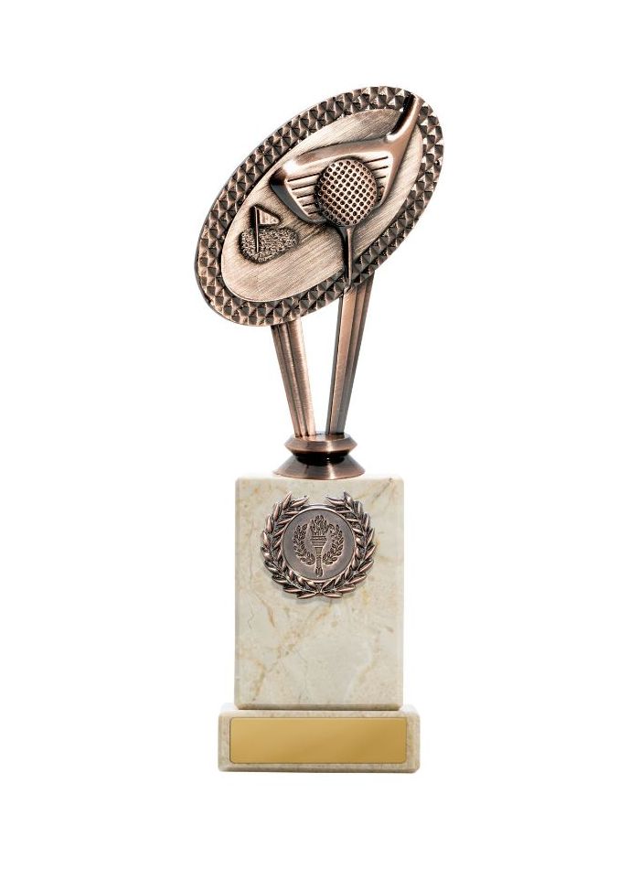 W22-8813 Metal Golf Theme on Column 22.5cm