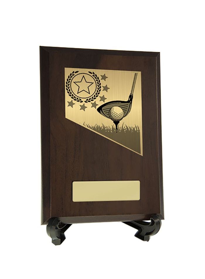 W22-8902 Plaque with Golf Trim 17.5cm