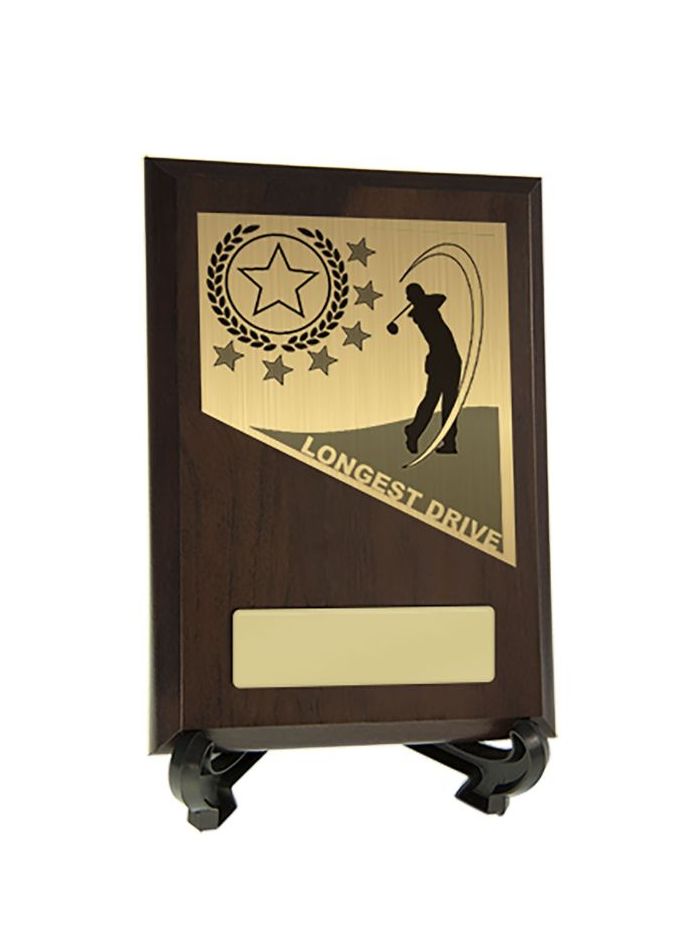 W22-8907 Plaque with Golf Trim 15.5cm