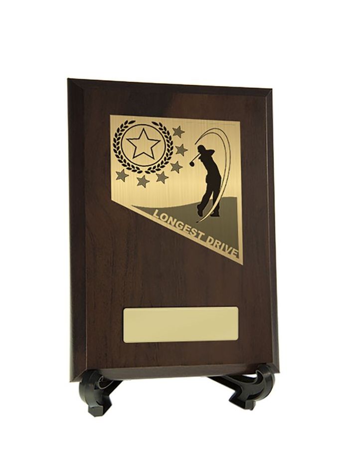 W22-8908 Plaque with Golf Trim 17.5cm