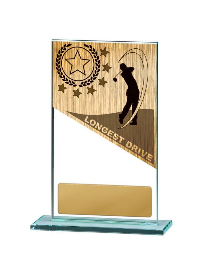 W22-8912 Golf Theme on Glass 17cm