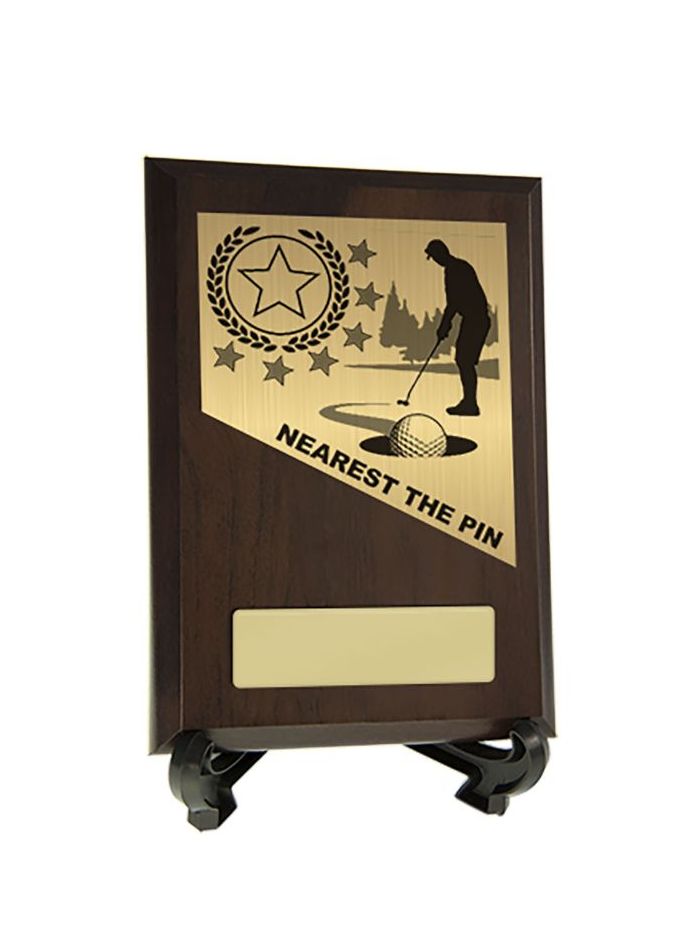W22-8913 Plaque with Golf Trim 15.5cm