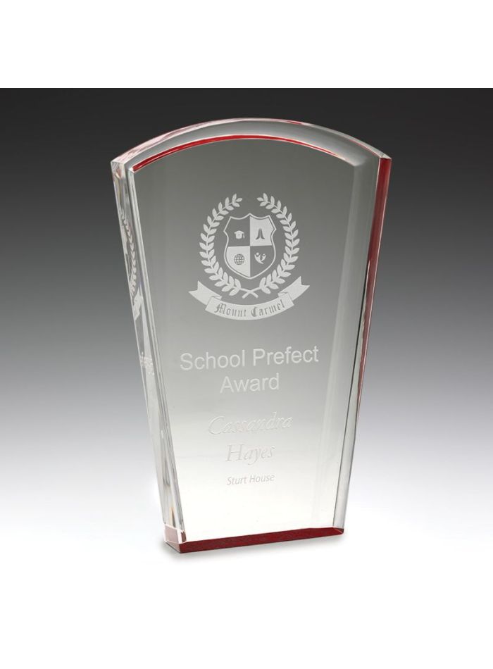 AC816 Acrylic Red Solar Award 20cm