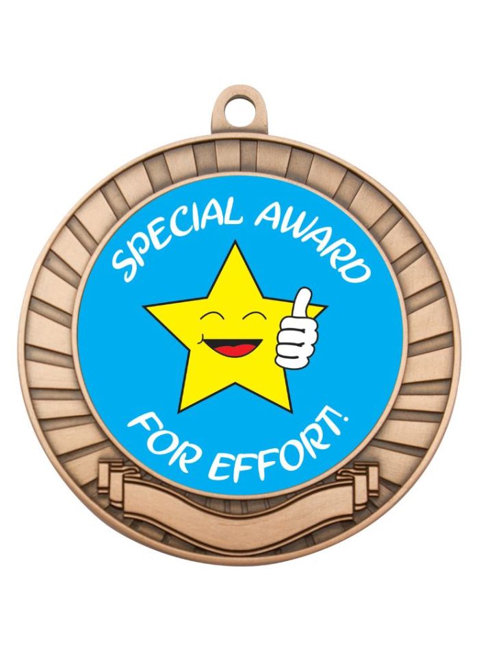 ASE231B Eco Scroll Medal Special Award Bronze 7cm