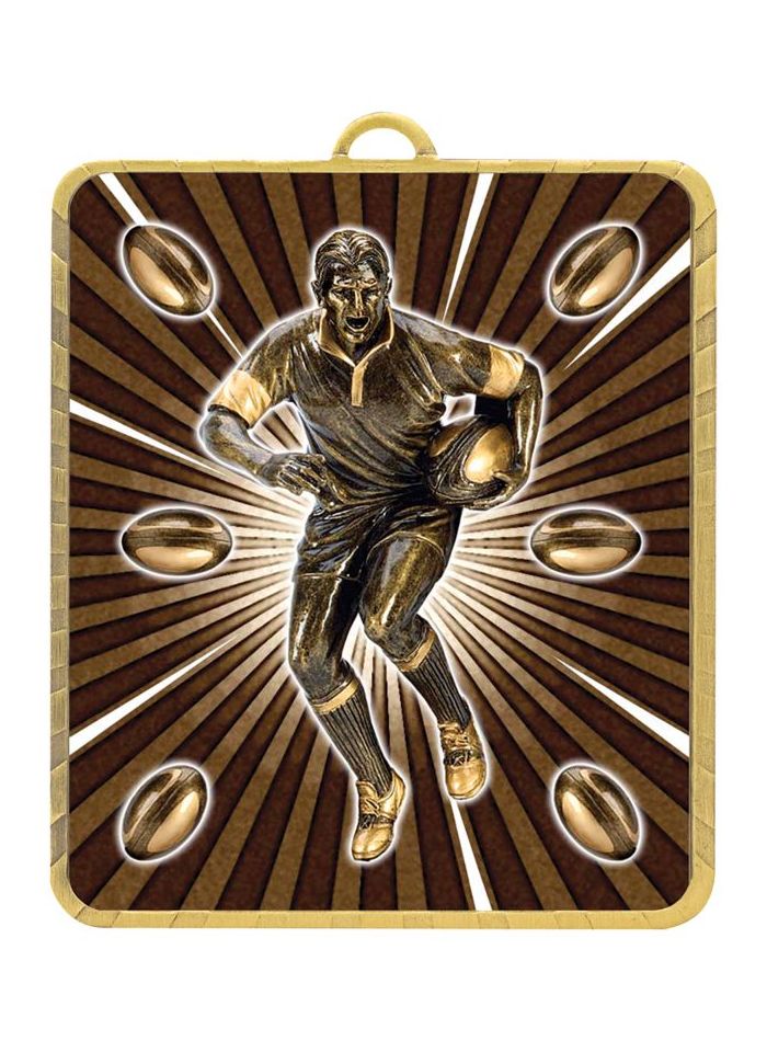 LM013G Lynx Medal Rugby Male 7.5cm