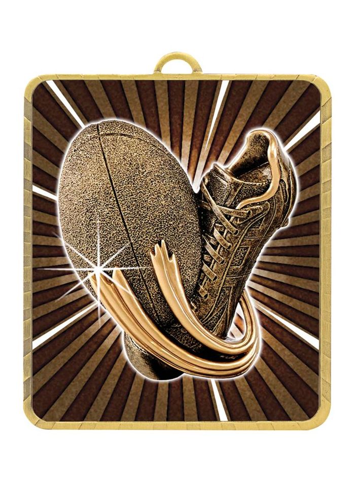 LM039G Lynx Medal Rugby 7.5cm