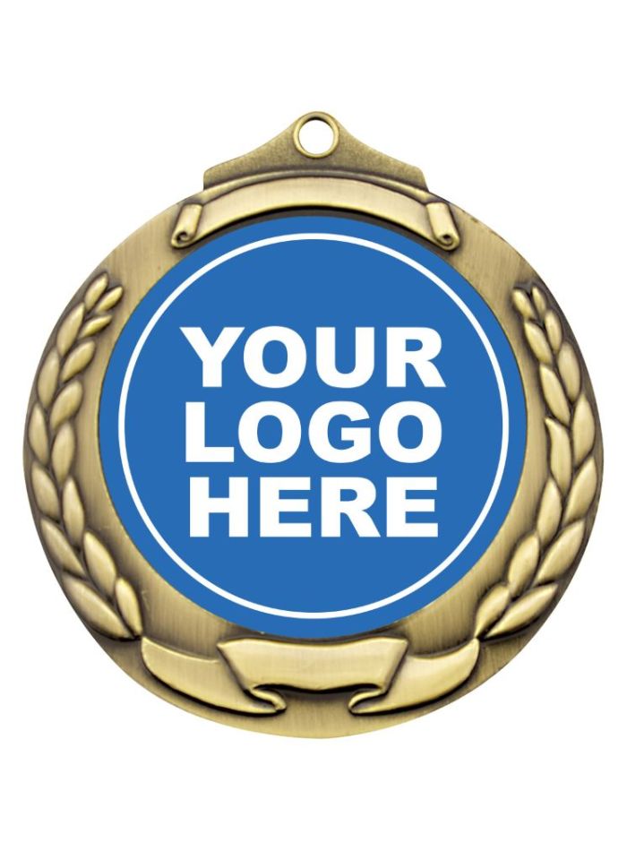 M862G Banner Wreath Insert MedalGold 7cm