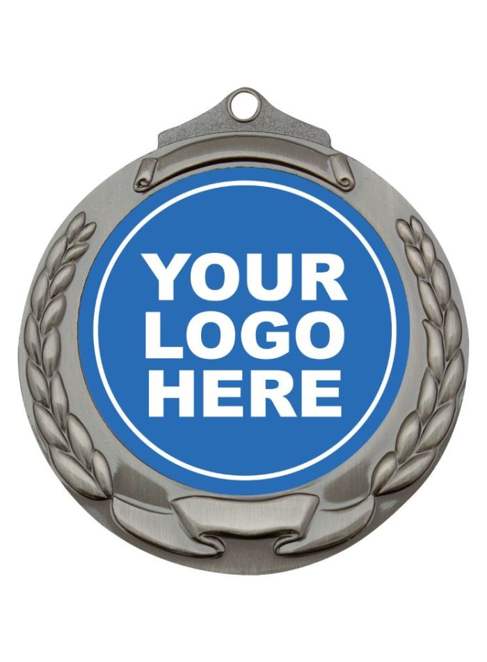 M862S Banner Wreath Insert Medal Silver 7cm