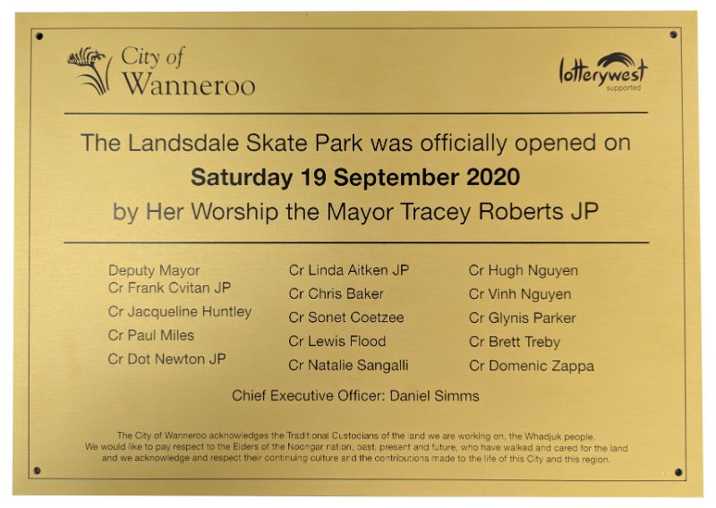 Building Opening Brass Plaques